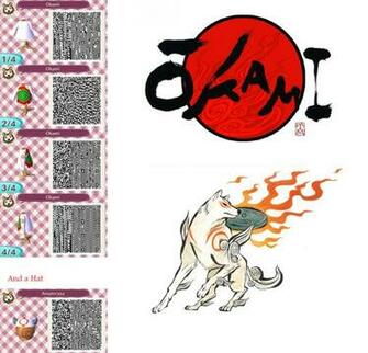 Okami Amaterasu Animal Crossing New Leaf Qr Code By Soulriolu On