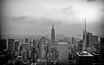 Empire State Building Black White I39