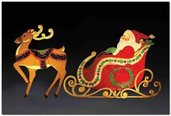 Santa Reindeer Wallpaper