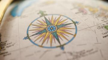 Wallpaper Compass Travel World Map 4k UHD