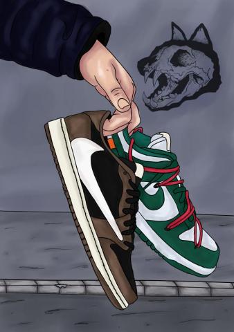 Nike Sb Dunk Low Wallpaper Sneaker Art Dunks Sneakers