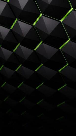 Dark 3d Hexagons Wallpaper iPhone
