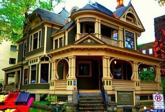 Victorian Houses Usa Oregon Wallpaper