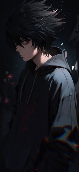 Death Note L Black Wallpaper For iPhone
