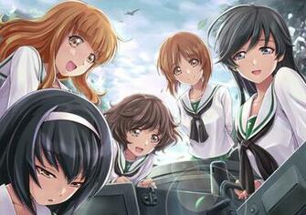 Anime Girls Und Panzer Miho Nishizumi Hana Isuzu Yukari Akiyama