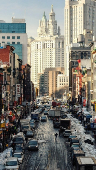 New York Street Ny Usa iPhone Wallpaper