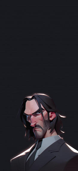 John Wick Dark Sketch Wallpaper Epic Hero iPhone