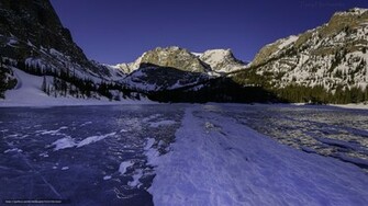 Wallpaper Rocky Mountain National Park Lake Ice Mountains