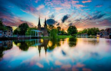 Wallpaper The Sky Sun Clouds Trees Sunset River Home