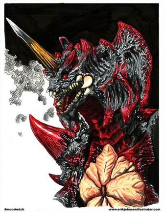 Destroyah Godzilla Erik Johnson Illustrator Michigan Comics
