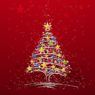 Wallpaper For Apple iPad Starry Xmas Tree