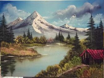 Autumn Landscape Bob Ross By Azschrael