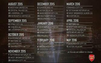 Name Arsenal Fc Barclays Premier League Fixtures Wallpaper