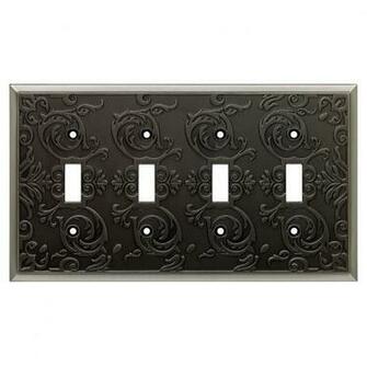 Shop Allen Roth Fairhope Gang Brushed Pewter Standard Toggle Metal