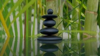 Bamboo And Zen Stones Wallpaper Wide HD