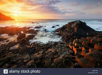 Ireland County Donegal Sea Beach Rocks Sunset Clouds Wallpaper Gallery