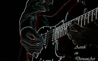 Neon Guitar Wallpaper By Aarish