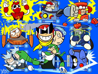 The Mega Man Posse By Cybermoonstudios
