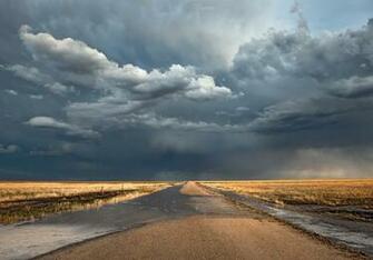 Road Rain Storm Clouds Sky Wallpaper