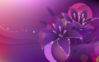 Abstract Purple Flowers Wallpaper