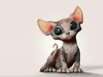 Wallpaper Sphynx Cat Art Picture HD Image