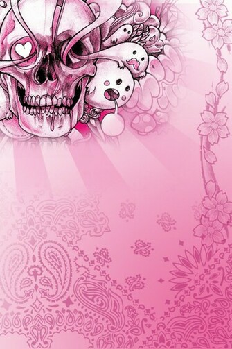 Pink Stuff Walllpaper Skulls Wallpaper