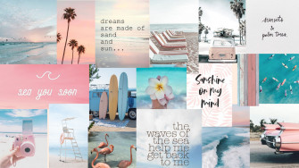 Beach Collage Wallpaper Computer