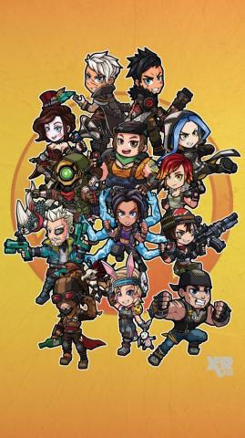 Fan Art Chibi Borderlands Mobile Wallpaper By Xar623