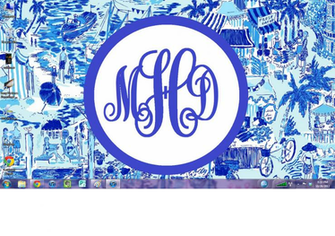 In Pearls Diy Monogram Desktop Background Using Microsoft Paint