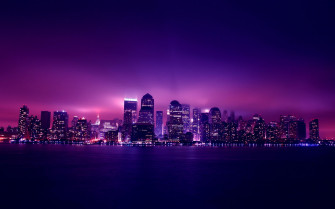 Aesthetic City Night Lights Wallpaper HD World 4k Image