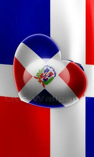 Live Wallpaper Love Dominican Flag