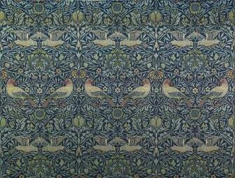 Bird Wall Hanging Detail Wool Jacquard Woven Doublecloth