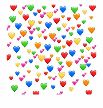 Enjoy Edit Love Background Pattern Orange Heart Mem Emoji