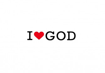 I Love God Graphic Wallpaper