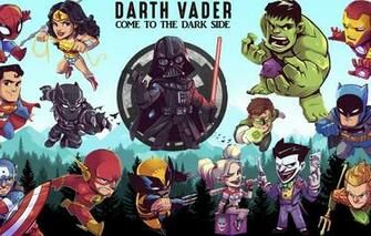 Wallpaper Star Wars Darth Vader Wonder Woman Hulk Batman