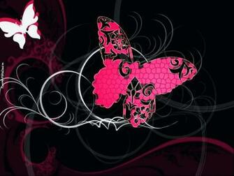 Pink And Black Butterfly Wallpaper High Definition