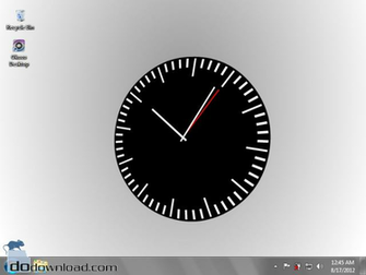 Black Analog Desktop Clock Wallpaper Image 3d