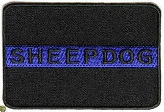 Thin Blue Line Sheepdog Patch For Law Enforcement Embroidered