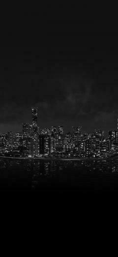 WatcHDog Night City Light From Sea iPhone X Wallpaper