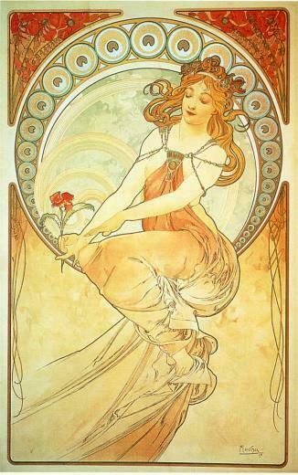Seasonal Wallpaper Alphonse Mucha The Arts Painting HD