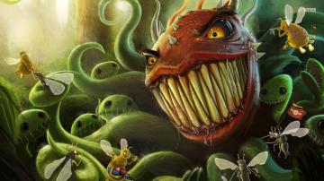 Carnivorous Plant Fantasy Wallpaper