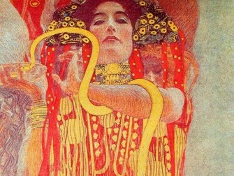 Papel De Parede Gr Tis Artes Klimt Hygeia