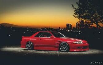 Wallpaper Red Tuning Japan Nissan R32 Nismo Skyline