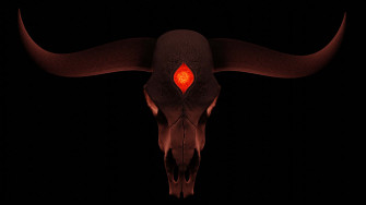 Bull Skull Wallpaper Helt Gratis
