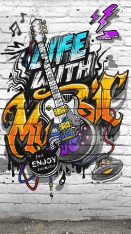 Music Graffiti Art Wallpaper