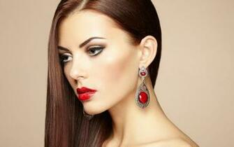 Pretty Women With Red Lips HD Wallpaper