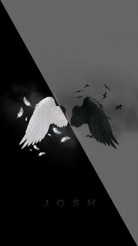 Aesthetic Black Wallpaper Dark iPhone Angel Wings Art