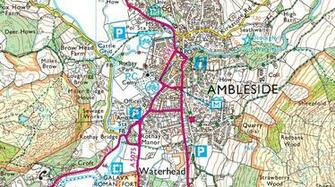 Custom Printed Ordnance Survey Wallpaper Map