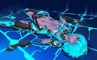 Vocaloid Hatsune Miku Android Glowing Short Hair Thigh HD Wallpaper Of