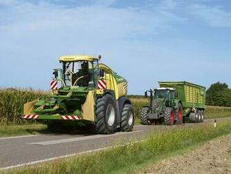 Wallpaper Agricultural Machinery Krone Big X Fendt Roads Two